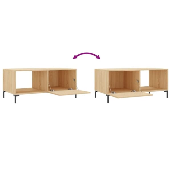 vidaXL sofabord 90x50x40 cm konstrueret træ sonoma-eg