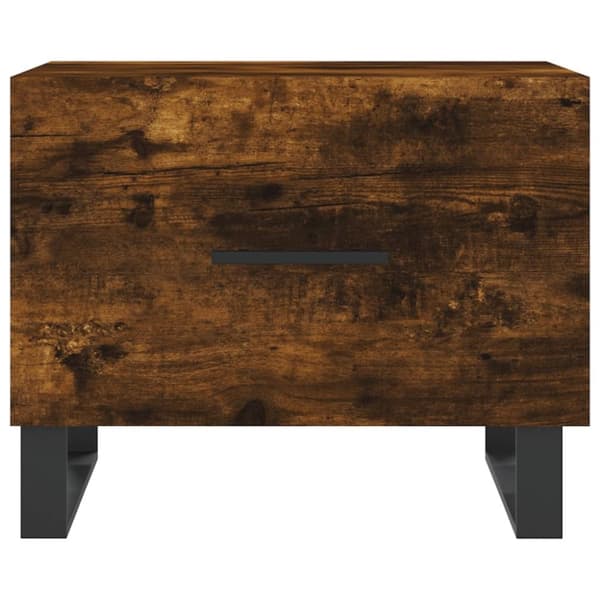 vidaXL Soffbord rökfärgad ek 50x50x40 cm konstruerat trä