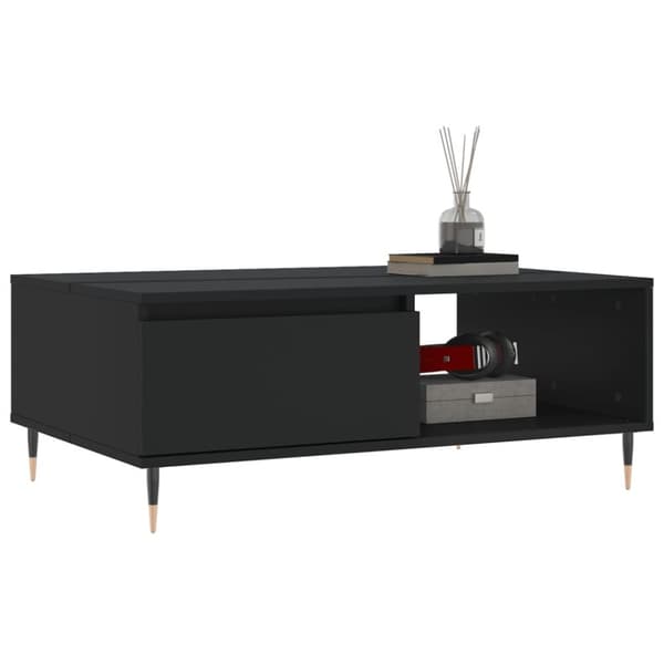 vidaXL sofabord 90x60x35 cm konstrueret træ sort