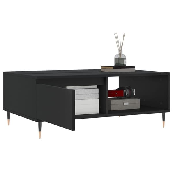 vidaXL sofabord 90x60x35 cm konstrueret træ sort