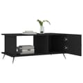 Miniatyrbilde 4 av 10: vidaXL Salongbord svart 90x50x40 cm konstruert tre