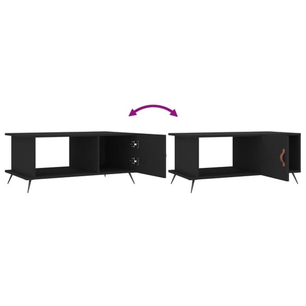 vidaXL Salongbord svart 90x50x40 cm konstruert tre