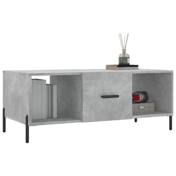 vidaXL Soffbord betonggrå 102x50x40 cm konstruerat trä