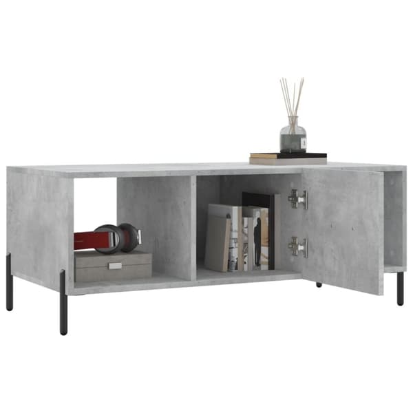 vidaXL Soffbord betonggrå 102x50x40 cm konstruerat trä