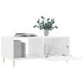 Miniatyrbillede 4 af 11: vidaXL sofabord 90x50x40 cm konstrueret træ hvid højglans