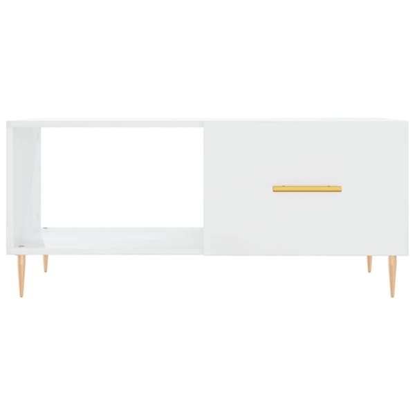 vidaXL Salongbord høyglans hvit 90x50x40 cm konstruert tre