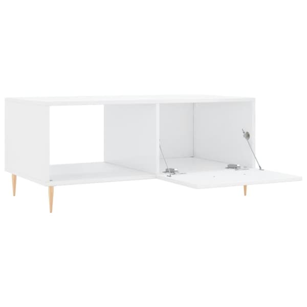 vidaXL Salongbord høyglans hvit 90x50x40 cm konstruert tre