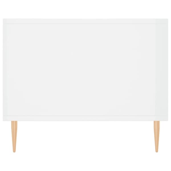 vidaXL Salongbord høyglans hvit 90x50x40 cm konstruert tre