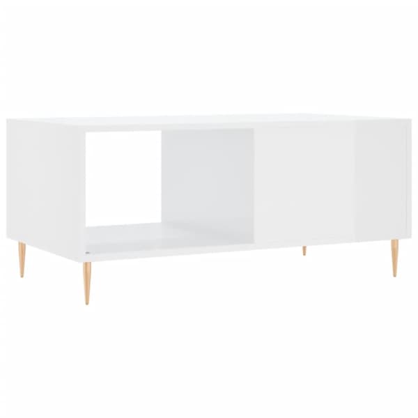 vidaXL Salongbord høyglans hvit 90x50x40 cm konstruert tre