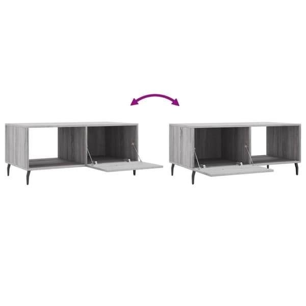 vidaXL sofabord 90x50x40 cm konstrueret træ grå sonoma-eg