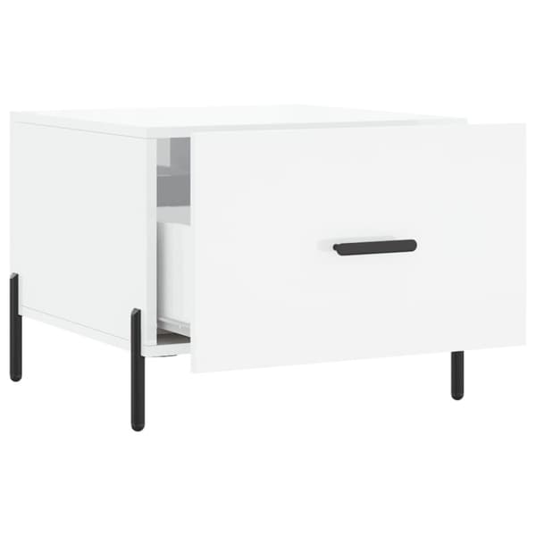 vidaXL Soffbord vit högglans 50x50x40 cm konstruerat trä