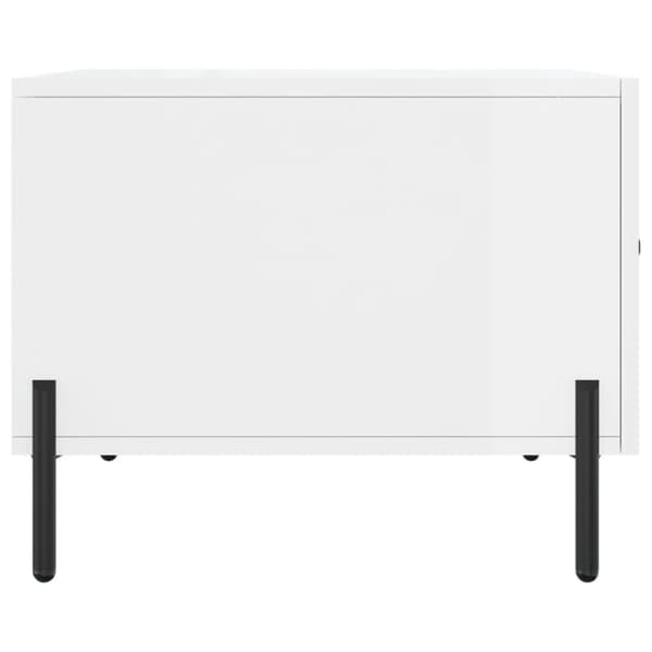 vidaXL Soffbord vit högglans 50x50x40 cm konstruerat trä