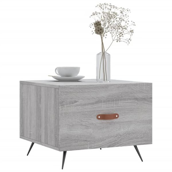 vidaXL sofabord 50x50x40 cm konstrueret træ grå sonoma-eg