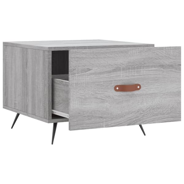 vidaXL sofabord 50x50x40 cm konstrueret træ grå sonoma-eg