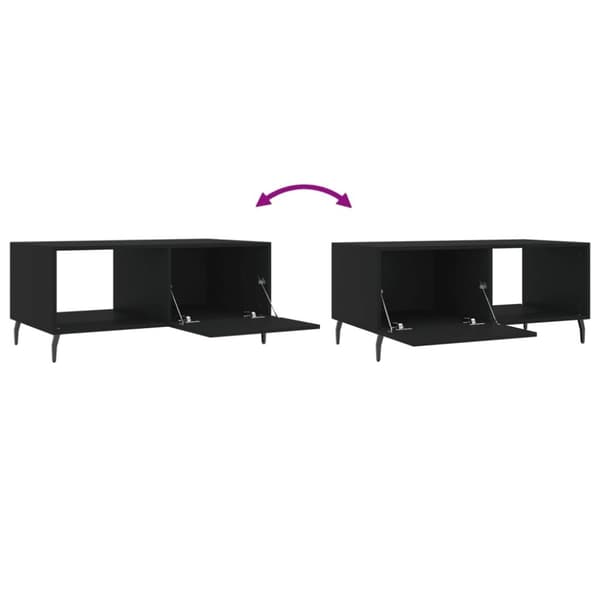 vidaXL sofabord 90x50x40 cm konstrueret træ sort