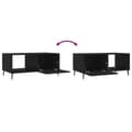Miniatyrbilde 9 av 11: vidaXL Salongbord svart 90x50x40 cm konstruert tre