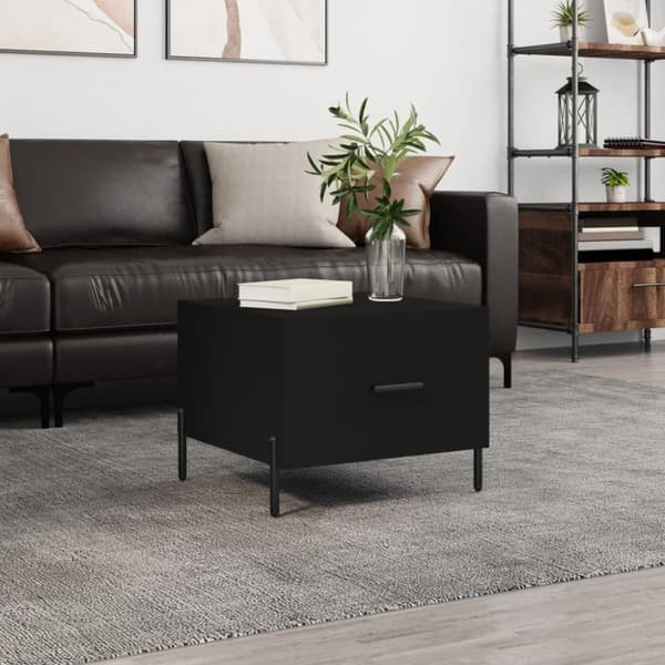 vidaXL Salongbord svart 50x50x40 cm konstruert tre