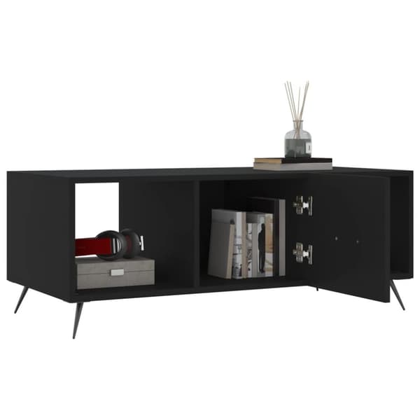 vidaXL Soffbord svart 102x50x40 cm konstruerat trä