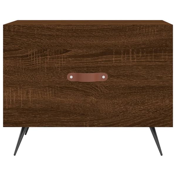 vidaXL sofabord 50x50x40 cm konstrueret træ brun egetræsfarve