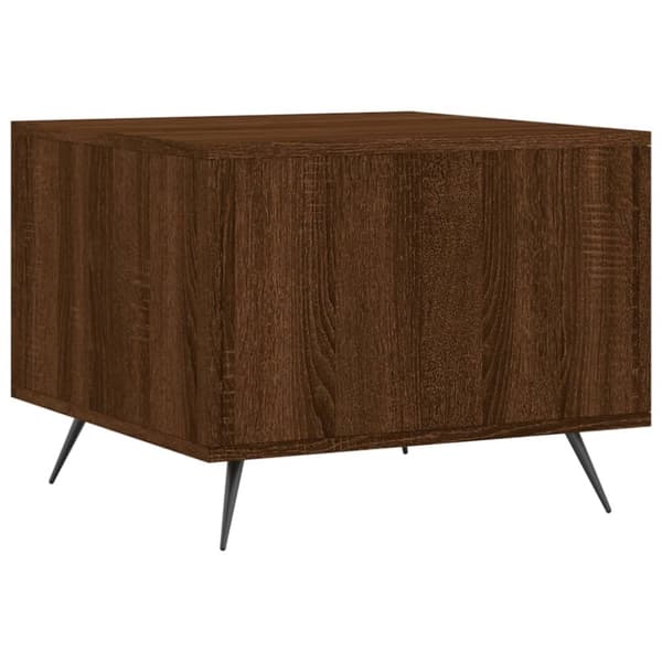 vidaXL sofabord 50x50x40 cm konstrueret træ brun egetræsfarve