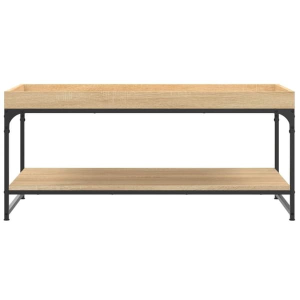 vidaXL Sohvapöytä Sonoma-tammi 100x49x45 cm tekninen puu