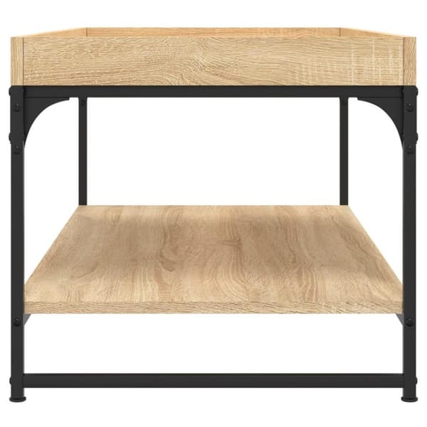 vidaXL Sohvapöytä Sonoma-tammi 100x49x45 cm tekninen puu
