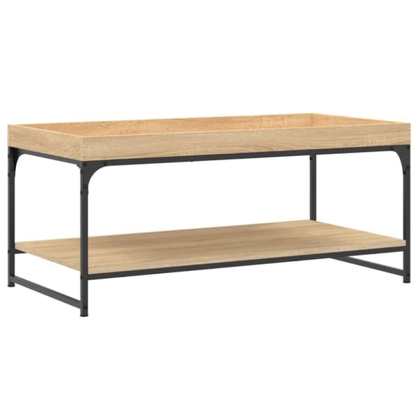 vidaXL Sohvapöytä Sonoma-tammi 100x49x45 cm tekninen puu