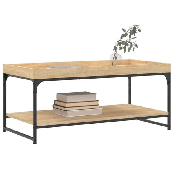 vidaXL Sohvapöytä Sonoma-tammi 100x49x45 cm tekninen puu