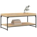 Pikkukuva 2 / 9: vidaXL Sohvapöytä Sonoma-tammi 100x49x45 cm tekninen puu