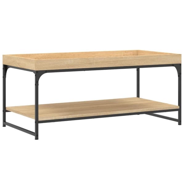 vidaXL Sohvapöytä Sonoma-tammi 100x49x45 cm tekninen puu