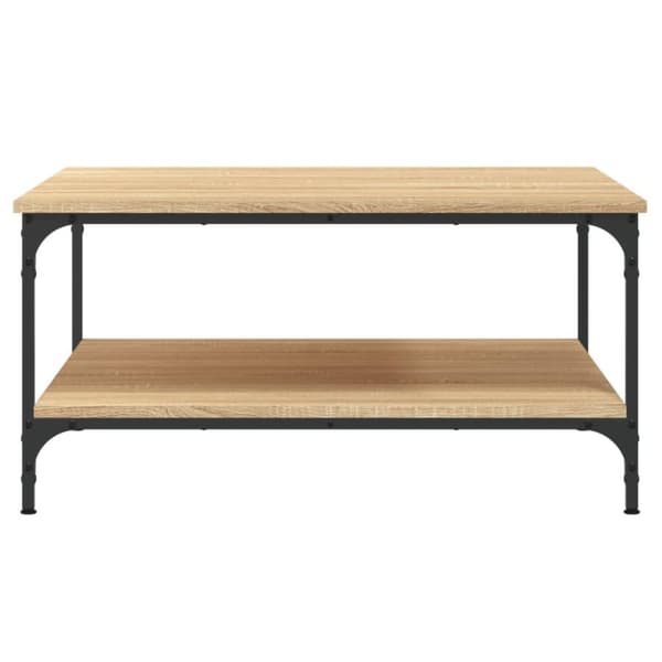 vidaXL Soffbord sonoma-ek 80x80x40 cm konstruerat trä