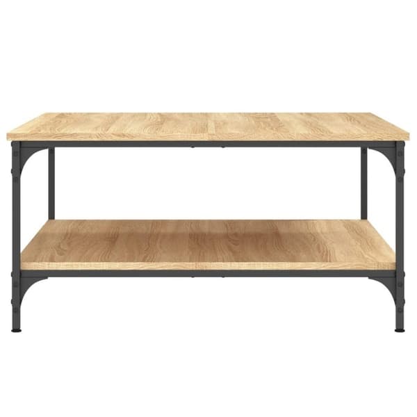 vidaXL Soffbord sonoma-ek 80x80x40 cm konstruerat trä