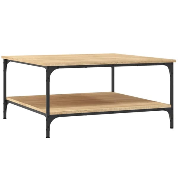 vidaXL sofabord 80x80x40 cm konstrueret træ sonoma egetræsfarve