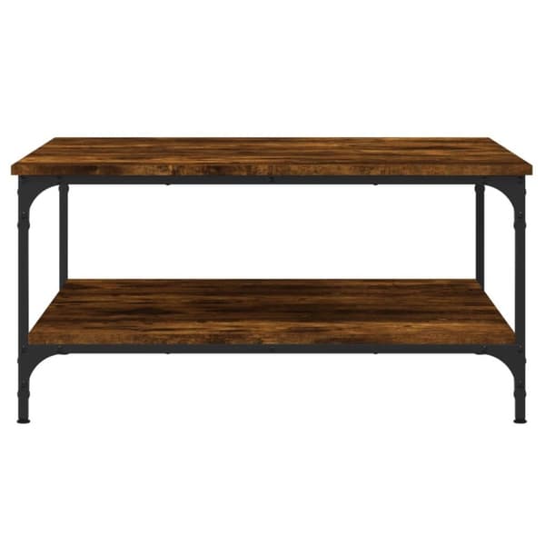 vidaXL sofabord 80x80x40 cm konstrueret træ røget egetræsfarve