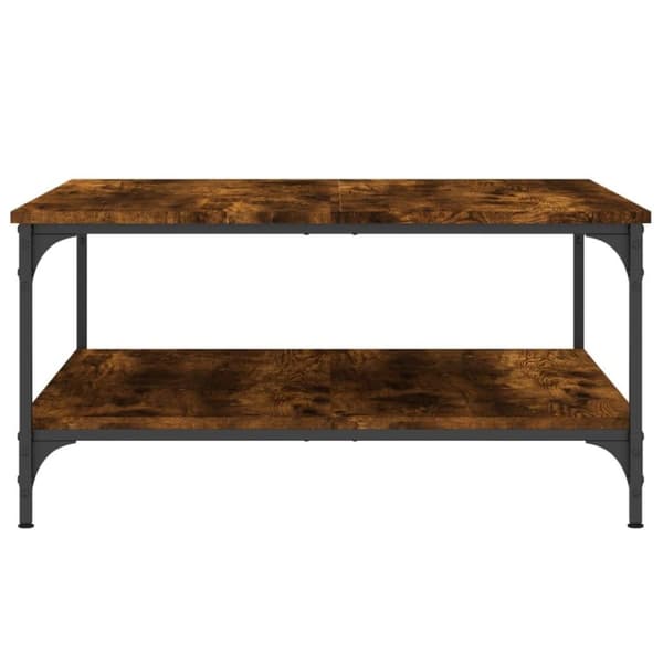 vidaXL sofabord 80x80x40 cm konstrueret træ røget egetræsfarve