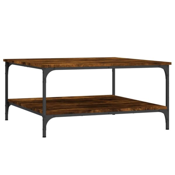 vidaXL sofabord 80x80x40 cm konstrueret træ røget egetræsfarve