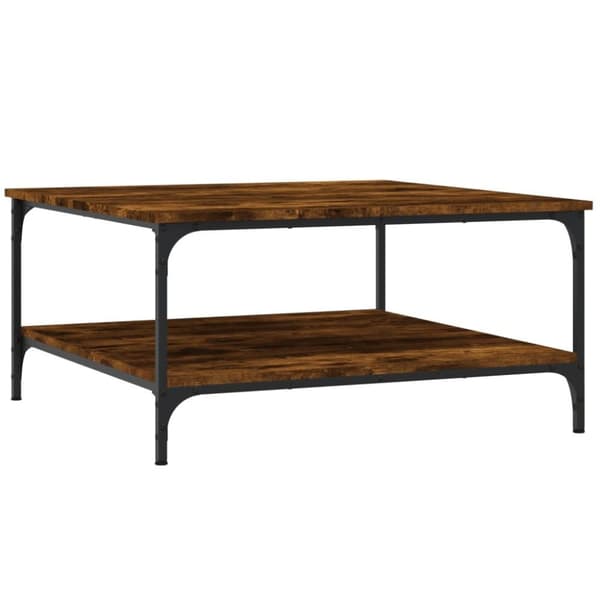 vidaXL sofabord 80x80x40 cm konstrueret træ røget egetræsfarve