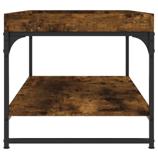 vidaXL sofabord 100x49x45 cm konstrueret træ røget egetræsfarve
