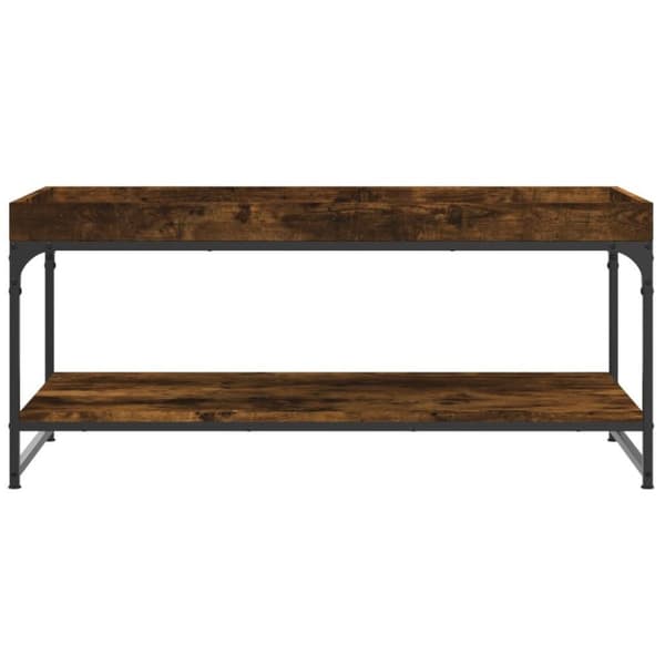 vidaXL Soffbord rökfärgad ek 100x49x45 cm konstruerat trä