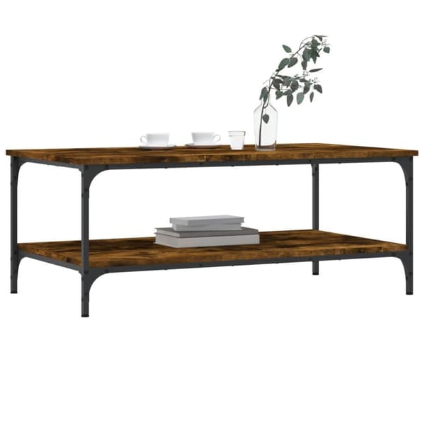 vidaXL Soffbord rökfärgad ek 100x55x40 cm konstruerat trä