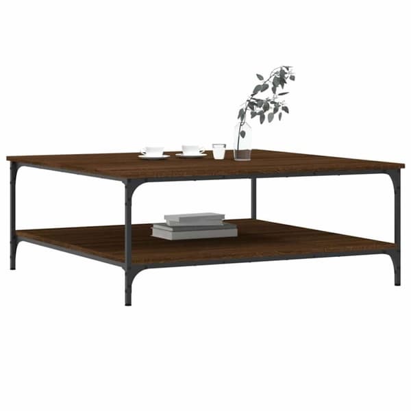 vidaXL Salongbord brun eik 100x100x40 cm konstruert tre