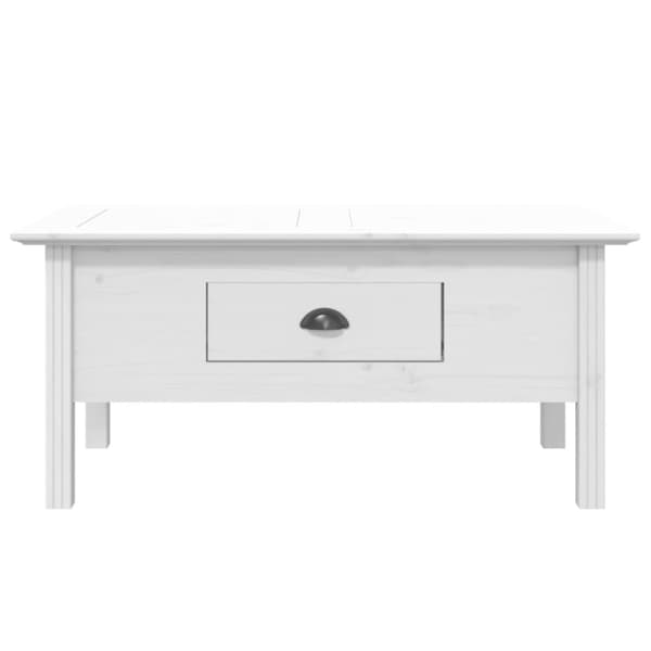 vidaXL Soffbord BODO vit 100x55x46 cm massiv furu