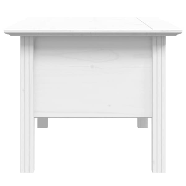 vidaXL Soffbord BODO vit 100x55x46 cm massiv furu