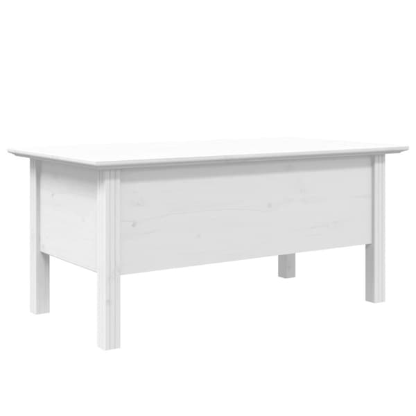 vidaXL Soffbord BODO vit 100x55x46 cm massiv furu