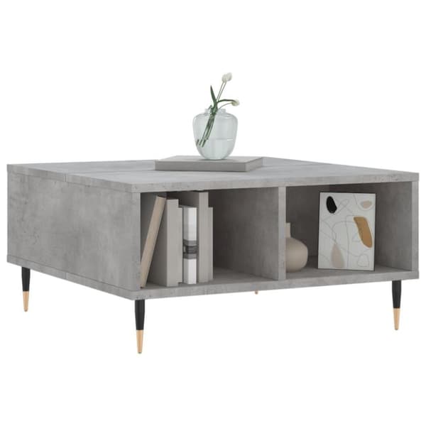 vidaXL sofabord 60x60x30 cm konstrueret træ betongrå