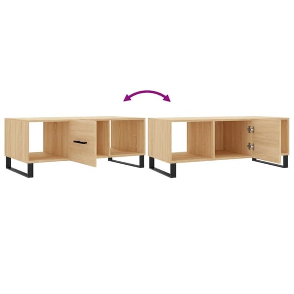 vidaXL Salongbord sonoma eik 102x50x40 cm konstruert tre