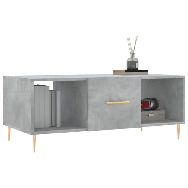 vidaXL Soffbord betonggrå 102x50x40 cm konstruerat trä