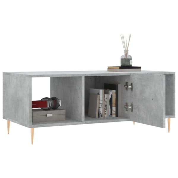 vidaXL Soffbord betonggrå 102x50x40 cm konstruerat trä