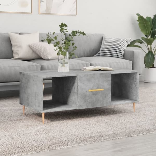 vidaXL Soffbord betonggrå 102x50x40 cm konstruerat trä
