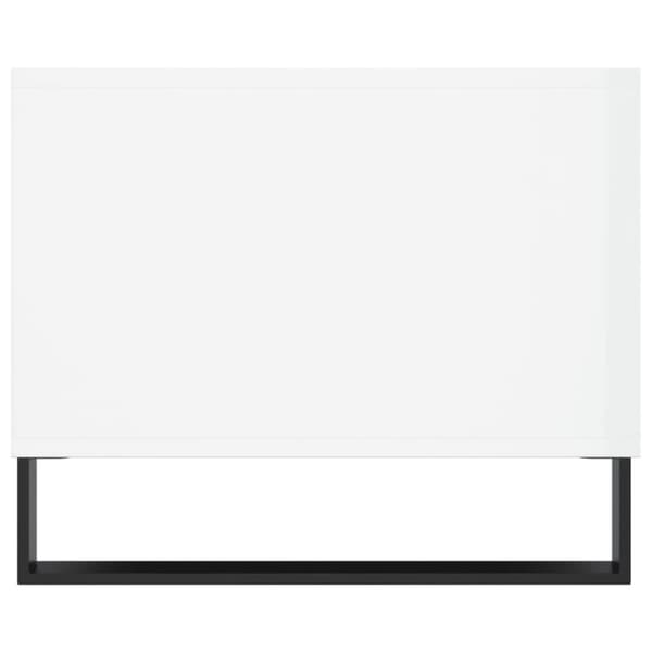 vidaXL Sohvapöytä korkeakiilto valkoinen 102x50x40 cm tekninen puu